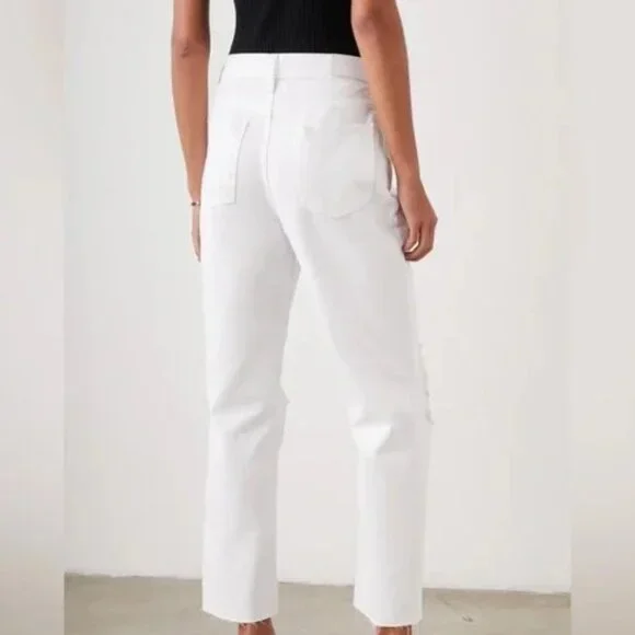 Rails Atwater Slouchy Straight Jeans White Blanche 25W NWT High Rise Boho - Picture 14 of 15